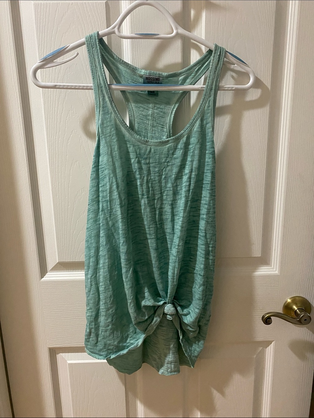 Mossimo Supply Co. Mint Green Racerback Tank with Front Knot
